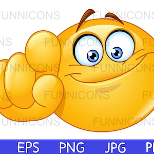 Cartoon clipart di emoticon che punta verso di te, ti voglio, file ai eps png jpg e pdf inclusi, download di file digitali.