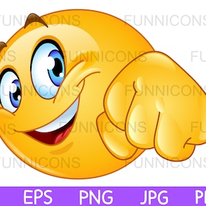 Clipart przedstawiający emotikonkę dającą piątkę, dołączone pliki ai eps png jpg i pdf, możliwość natychmiastowego pobrania plików cyfrowych.