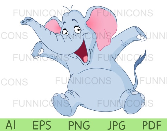Clipart Cartoon of a Happy Elephant Sitting Ai Eps Png Jpg - Etsy Denmark Clipart Cartoon of a Happy Elephant Sitting Ai Eps Png Jpg - Etsy Denmark