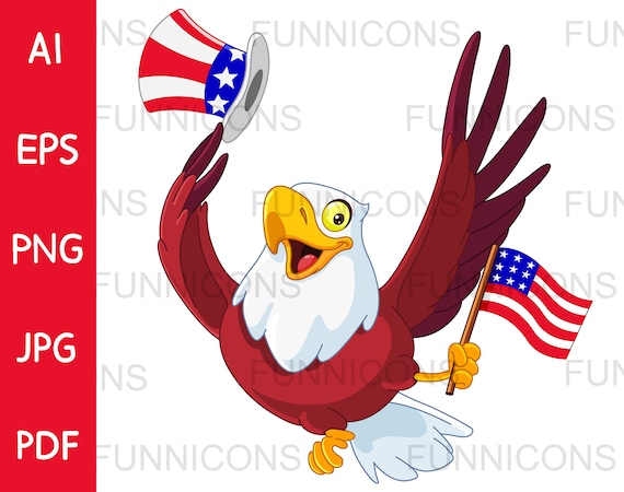 Independence Day Clipart Cartoon of a Patriotic American Bald - Etsy Israel Independence Day Clipart Cartoon of a Patriotic American Bald - Etsy Israel