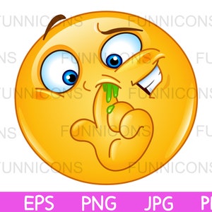Clipart cartoon van een emoticon die in zijn neus peutert, ai eps png jpg en pdf-bestanden inbegrepen, digitale bestanden direct downloaden.