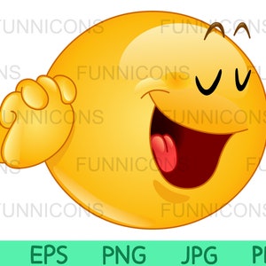 Dibujos animados de imágenes prediseñadas de emoticones haciendo un sí por favor, por qué gracias o lo hice gestos, archivos ai eps png jpg pdf, descarga de archivos digitales.