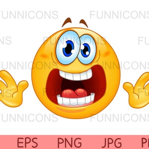 Halloween Clipart of Face Screaming in Fear Emoji Vector -  Norway