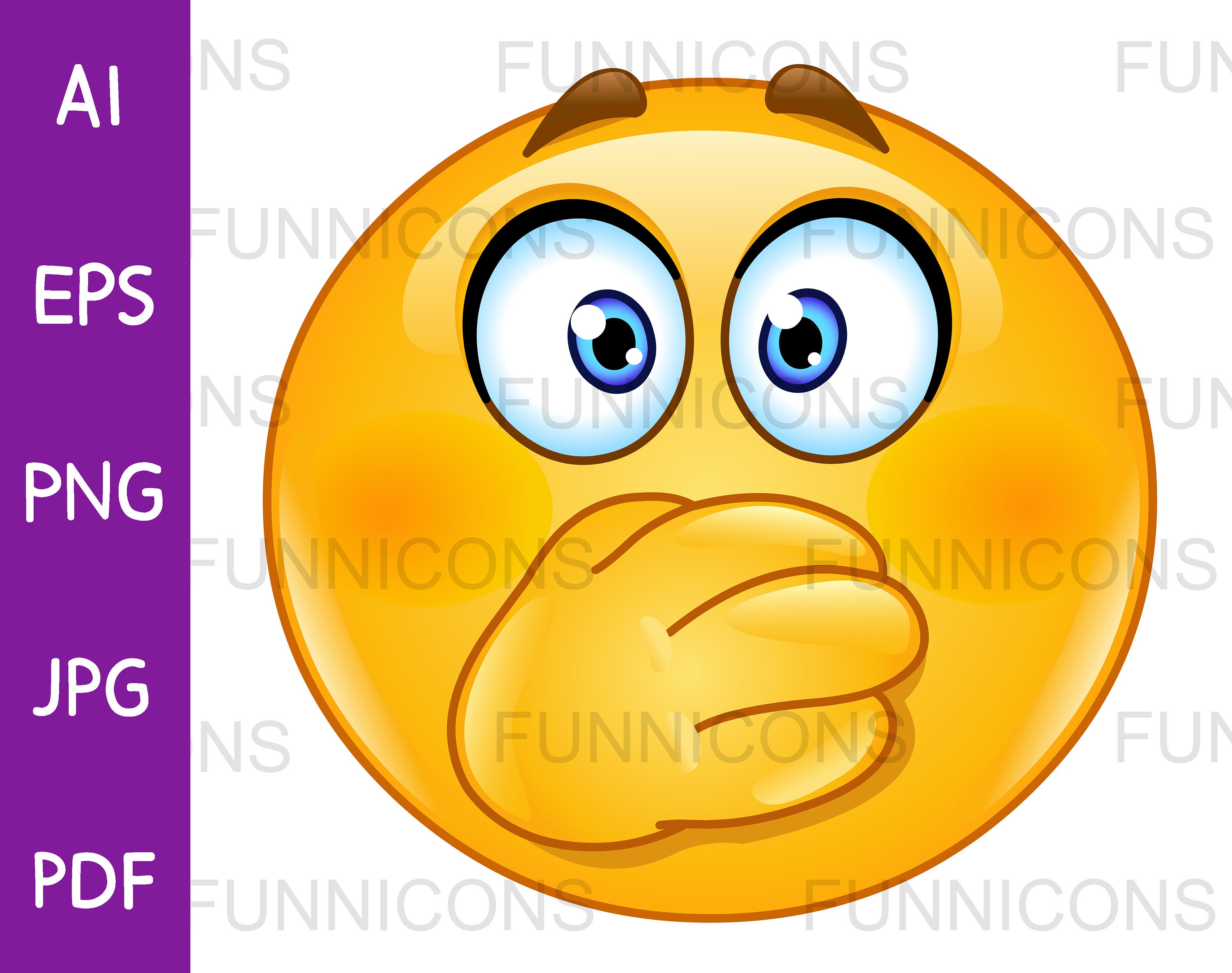 Clipart Cartoon of Emoji Emoticon Zipping His Mouth (Instant