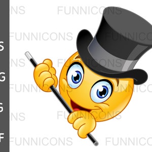 Clipart Cartoon eines fröhlichen Stepptänzer Emoticons, ai eps png jpg und pdf Dateien inklusive, digitale Dateien sofort download.