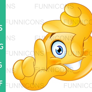 Clipart-Cartoon eines Emoticons, der aus einem Rahmen schaut, der von seinen Fingern gemacht wurde, Kamera-Handzeichen, ai eps png jpg pdf-Dateien, digitale Dateien herunterladen.
