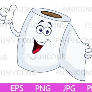 Clipart cartoon van een gelukkig toiletpapier weefsel geven een duim omhoog, zoals gebaar, ai eps png jpg en pdf-bestanden, digitale bestanden downloaden.
