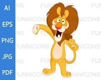 León de dibujos animados - Etsy México León de dibujos animados - Etsy México