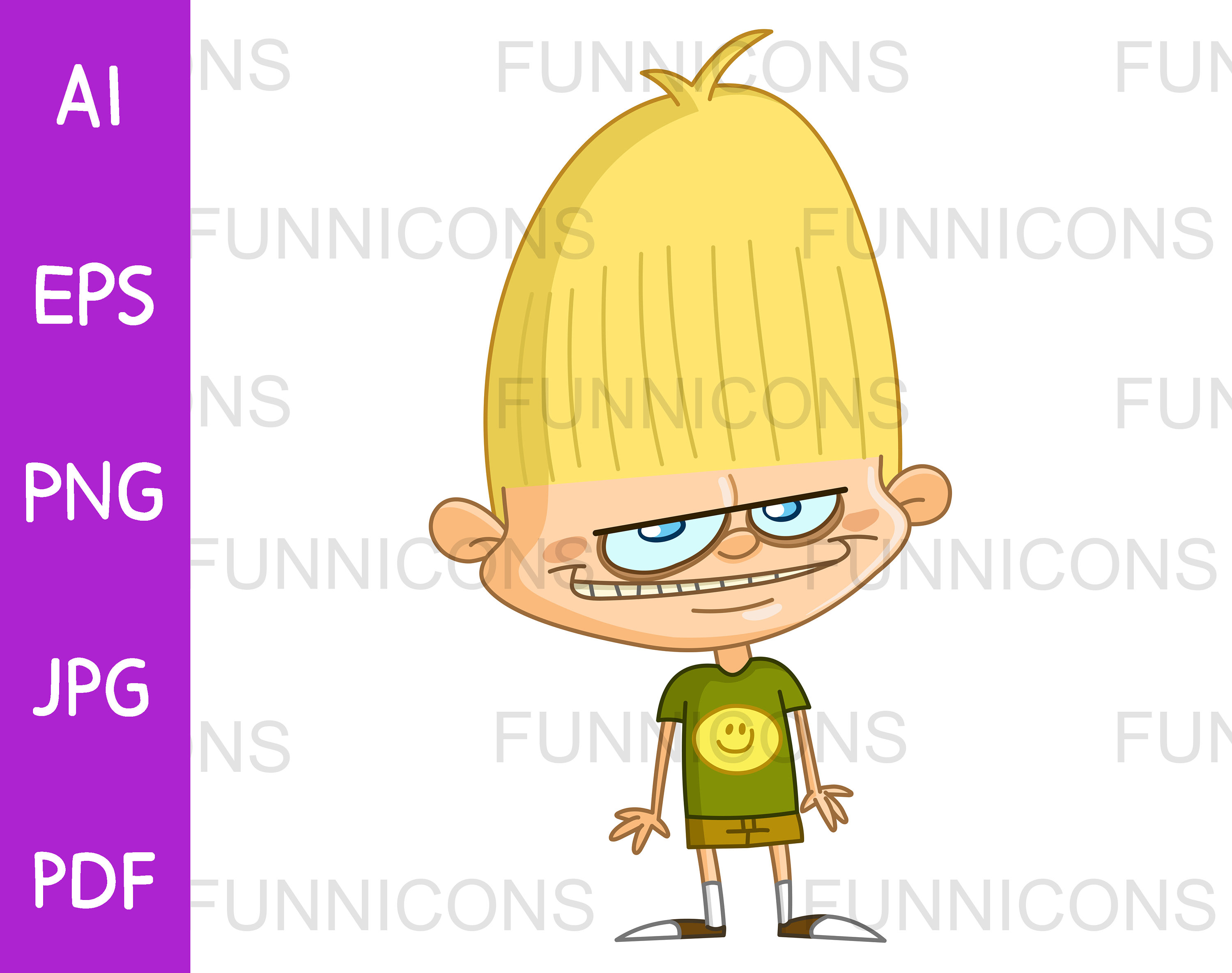 Blonde cartoon character sale boy
