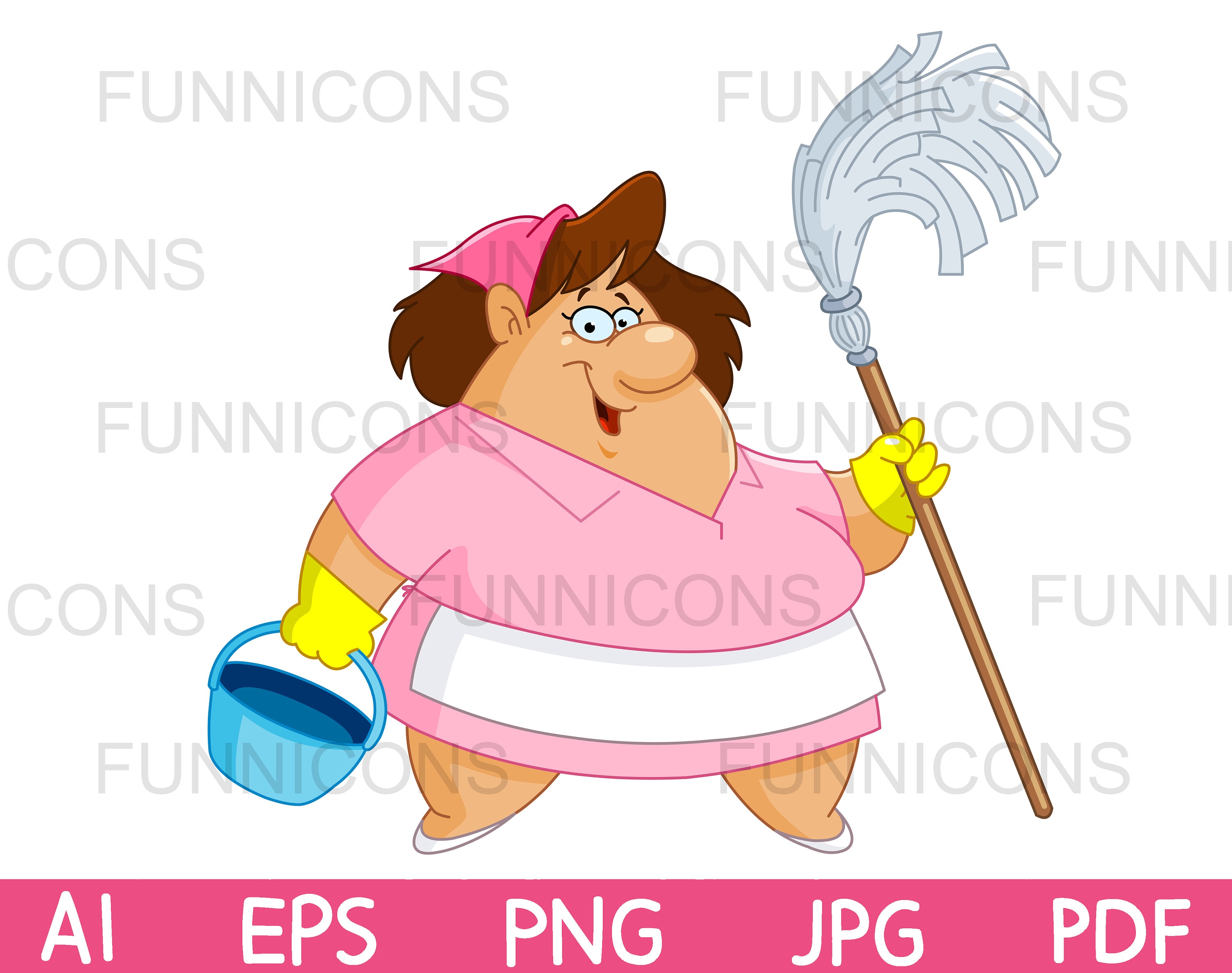 happy cleaning clipart