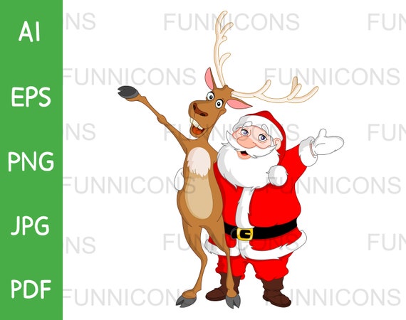 Dibujos animados de imágenes prediseñadas navideñas de renos y - Etsy España Dibujos animados de imágenes prediseñadas navideñas de renos y - Etsy España