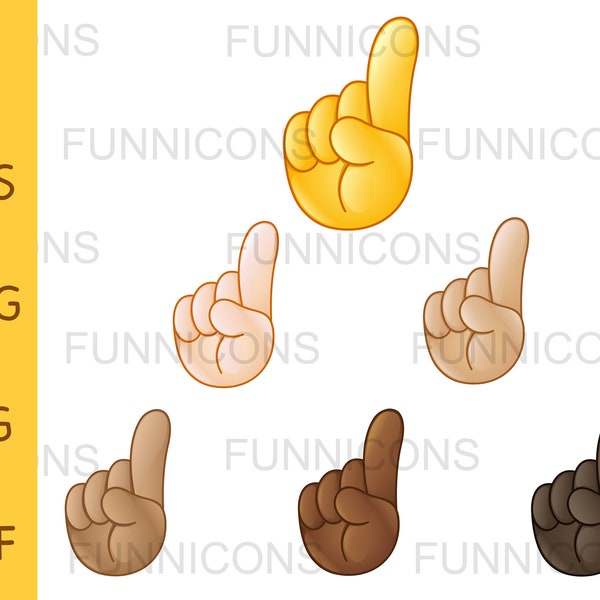 Clipart bundle Index pointing up hand . Vector set, ai eps and png 300dpi files included, digital files instant download.