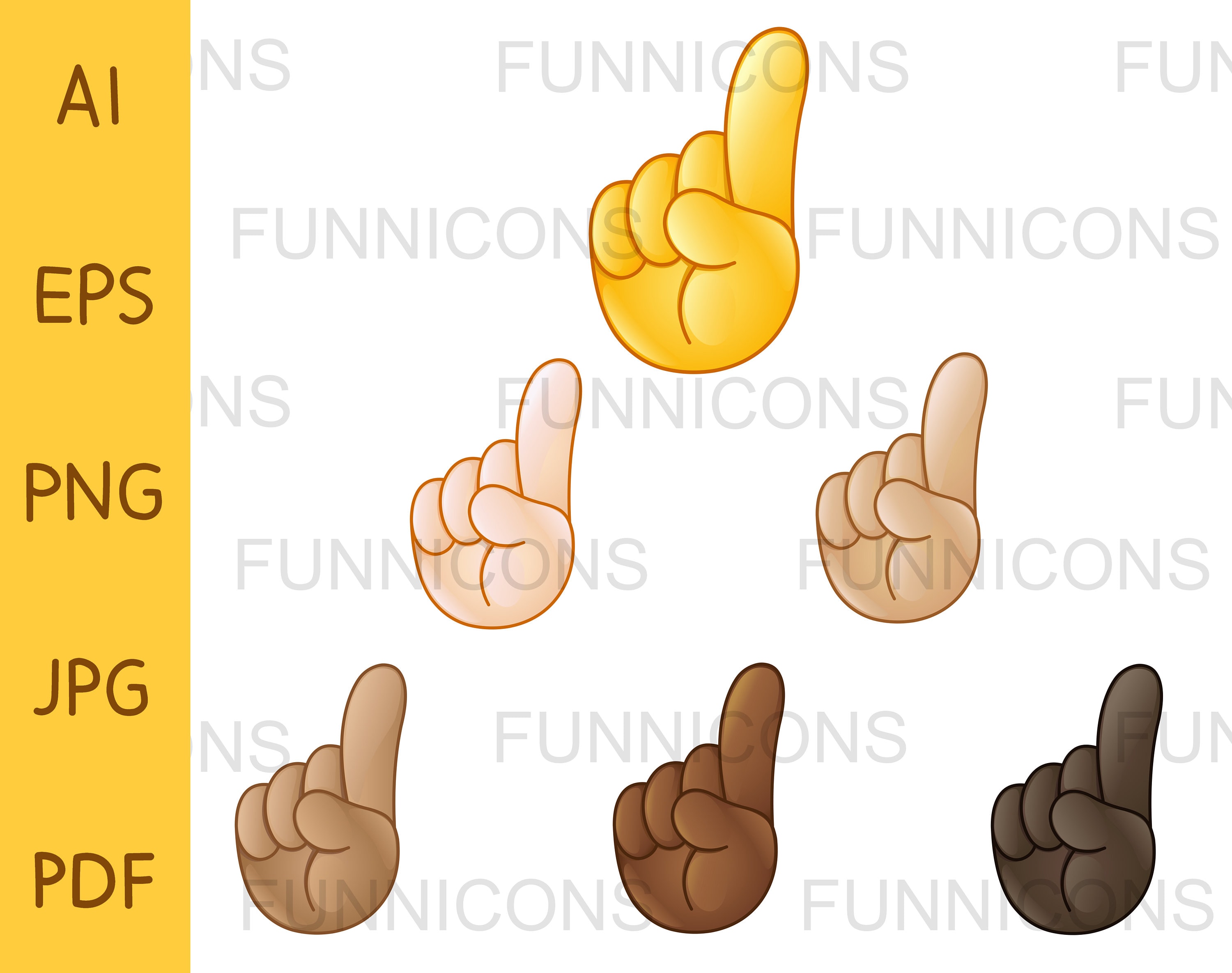 Emoticon Finger Pointing Up Clipart
