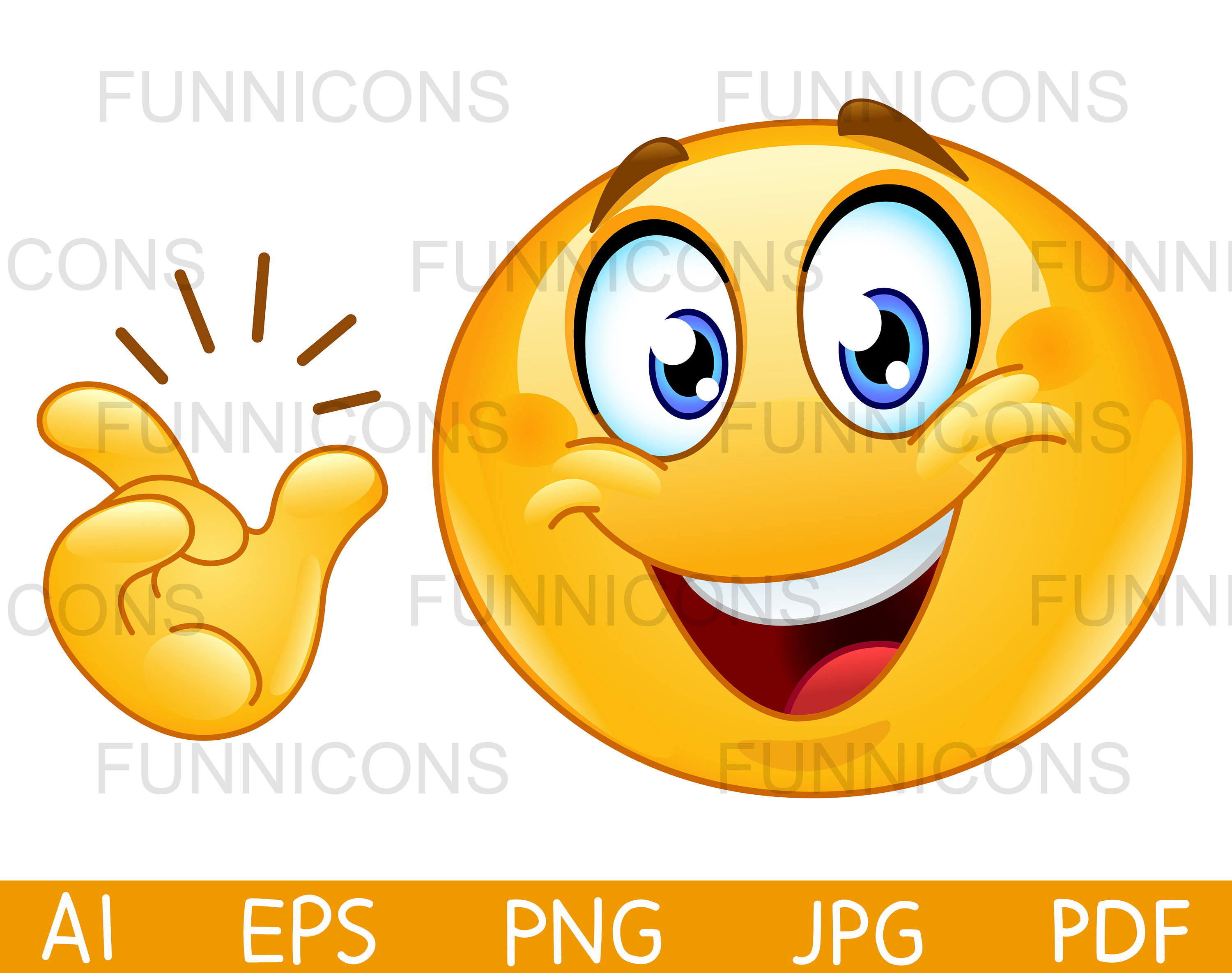 Clipart Cartoon of Emoji Emoticon Snapping His Fingers Etsy New Zealand