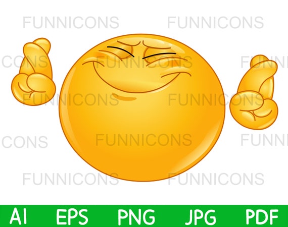 Clipart cartoon of two emoji emoticons shaking hands ai eps 