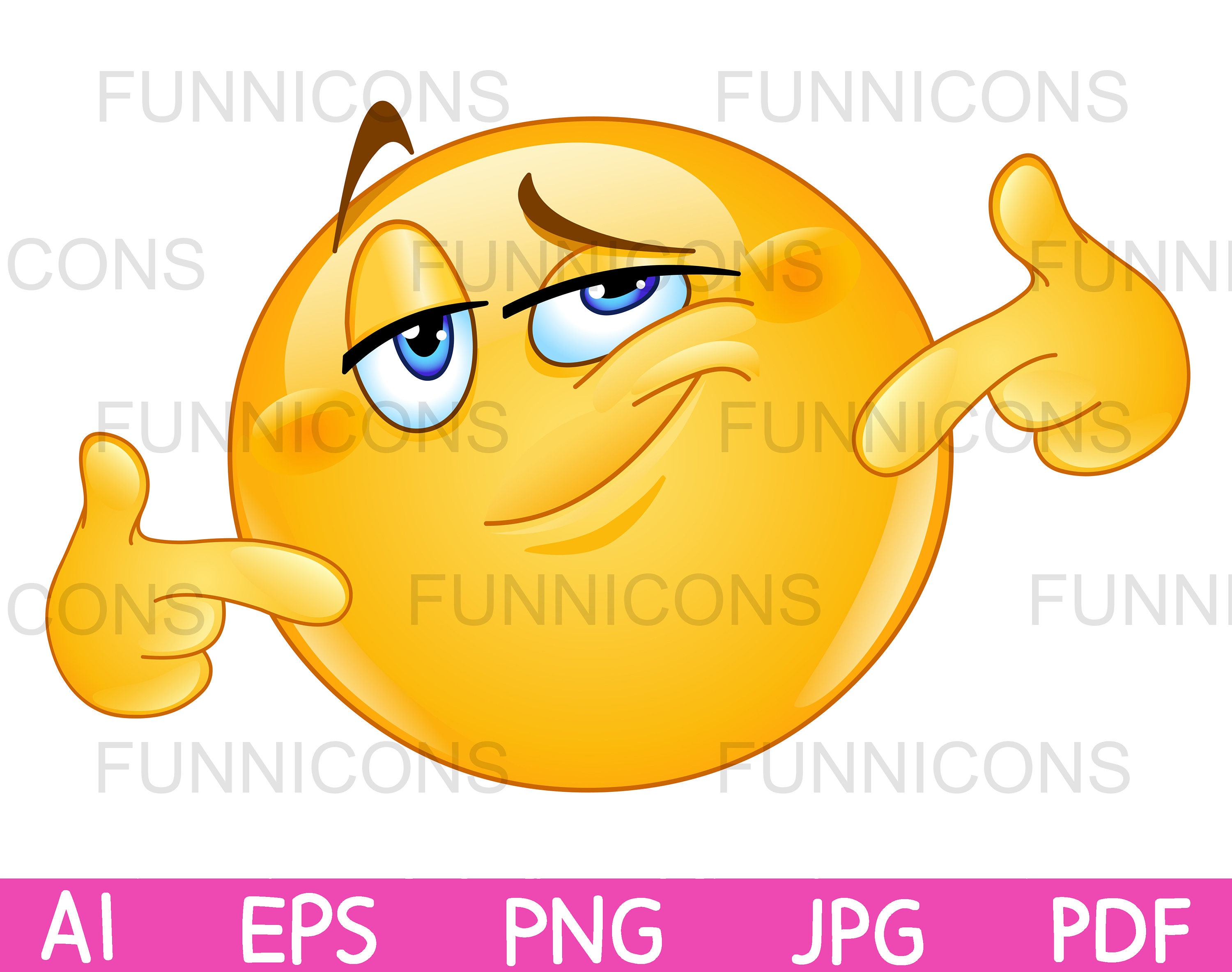 Clipart Cartoon Of Emoji Emoticon Showing A Bowing Down Or Thank You Gestures, Ai Eps Png Jpg