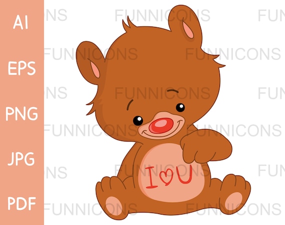 Valentines Day Clipart Cartoon of a Cute Teddy Bear With I - Etsy Denmark Valentines Day Clipart Cartoon of a Cute Teddy Bear With I - Etsy Denmark