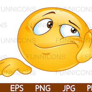 Clipart Cartoon of a Contempt Emoji Emoticon Face (Download Now) 