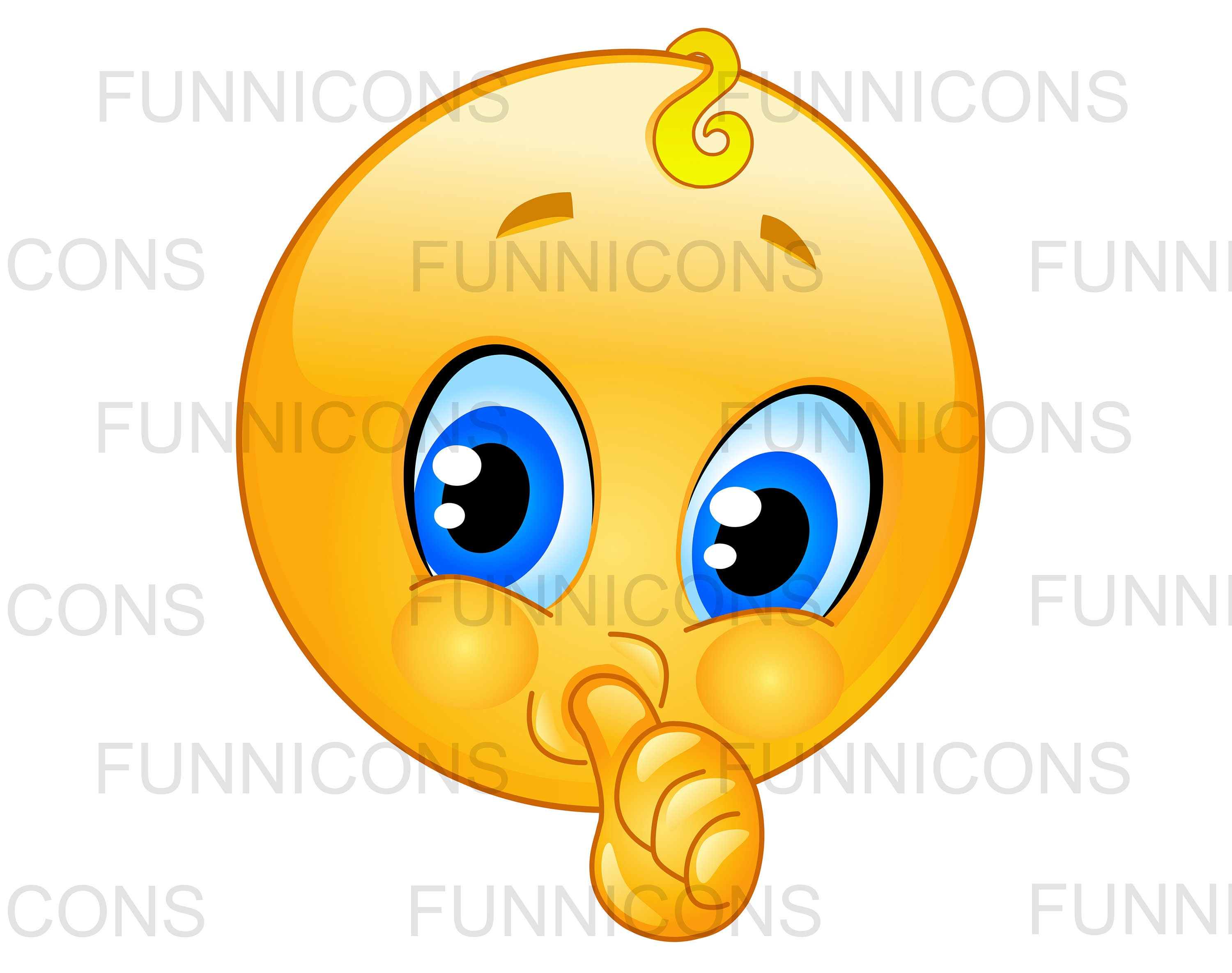 Clipart Cartoon von niedlichen Baby Emojis Emoji BabyMädchen Etsy