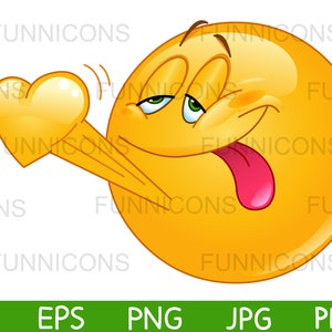 Valentijnsdag clipart cartoon van een verliefde emoticon met kloppend hart, ai eps png jpg en pdf-bestanden, digitale bestanden downloaden.