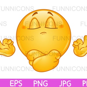 Clipart przedstawiający emotikonę jogi, medytację i relaks, dołączone pliki ai eps png jpg i pdf, możliwość pobrania plików cyfrowych.