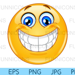 Clipart of an  with a big smile, ai eps png jpg and pdf files included, digital files instant download.