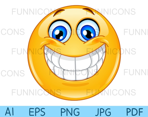 Emo emoji big smile happy smiley - Avatar &amp; Emoticons Icons