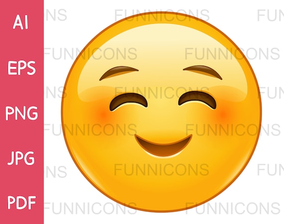 Blushing emoticon Cut Out Stock Images &amp; Pictures - Alamy