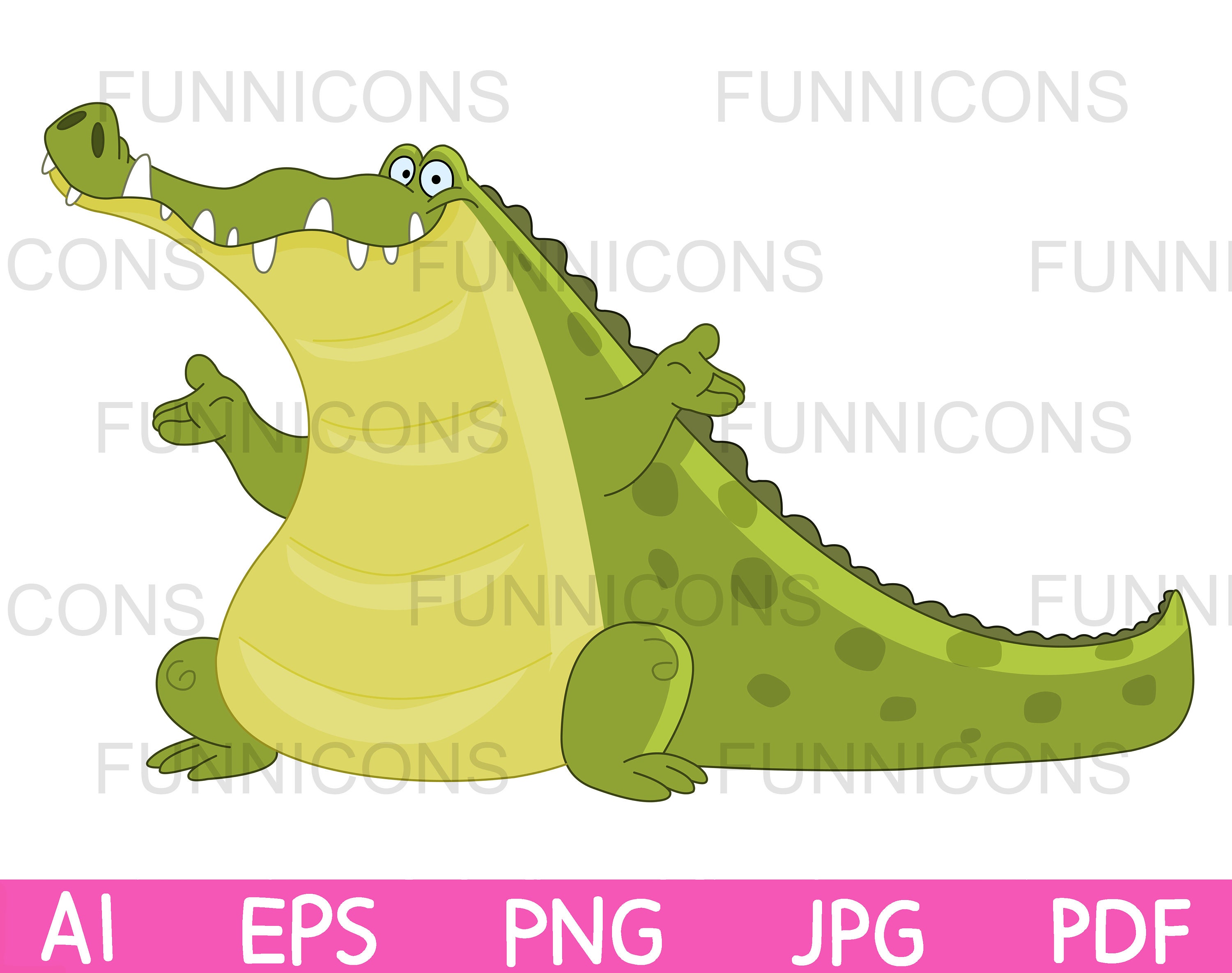Clipart Cartoon of a Happy Crocodile Alligator Presenting Ai - Etsy Denmark Clipart Cartoon of a Happy Crocodile Alligator Presenting Ai - Etsy Denmark