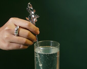 SWIZZLE STICK SILVER PLATED 1920s REPLICA NEW COCKTAIL STIRRER