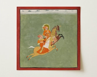 Gay History Rajasthani Miniature Maharana Ari Singh Art Print