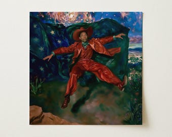 Paint the Town Gay Black Country Music Star Art Print | Camp Queer Pop Surrealism Wall Decor