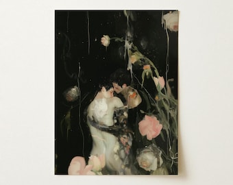 Sweet Surrender Gay Neo-Romantic Art Print | Intimate Dark Moody Queer Love Wall Art