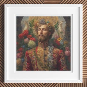 Prince Fyodor - Gay Renaissance Art Print, Queer Royalty Modern LGBTQ+ Wall Decor, Unique Gift for Gay Art Lovers & Collectors