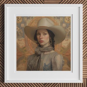 Jamie – Stampa d’Arte della Cowgirl Lesbica, Arte da Parete Vintage Saffica, Idee Regalo e Decorazioni LGBTQ+ per Outlaw Queer Femme