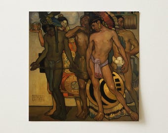 Our Ancient Gods Saturnino Herran Art Print | Queer Mexican Indigenous Symbolism Wall Decor