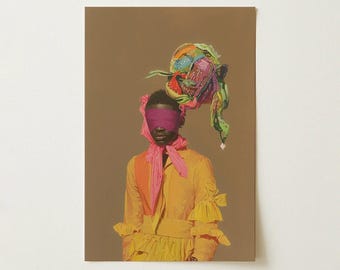 Liberty Neo-Baroque Afrofuturist Fashion Art Print | Queer African American Pop Surrealism Wall Art