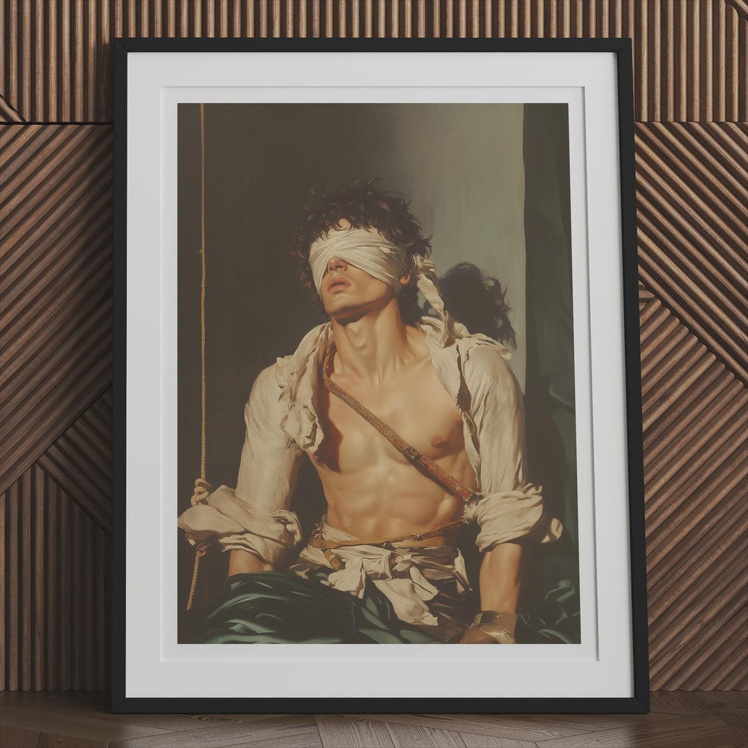 Boundless Neoclassical Bondage Art Print - Homoerotica Wall Decor, Sexy ...