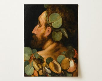Sea God Frans Floris Flemish Renaissance Art Print | Old Master Mythic Figure Norse Deity Wall Art