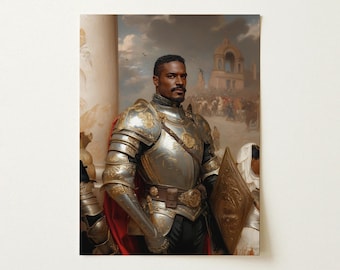 The General Gay Military Neoclassical African American Art Print | Queer Afrocentric Modern Vintage Wall Art