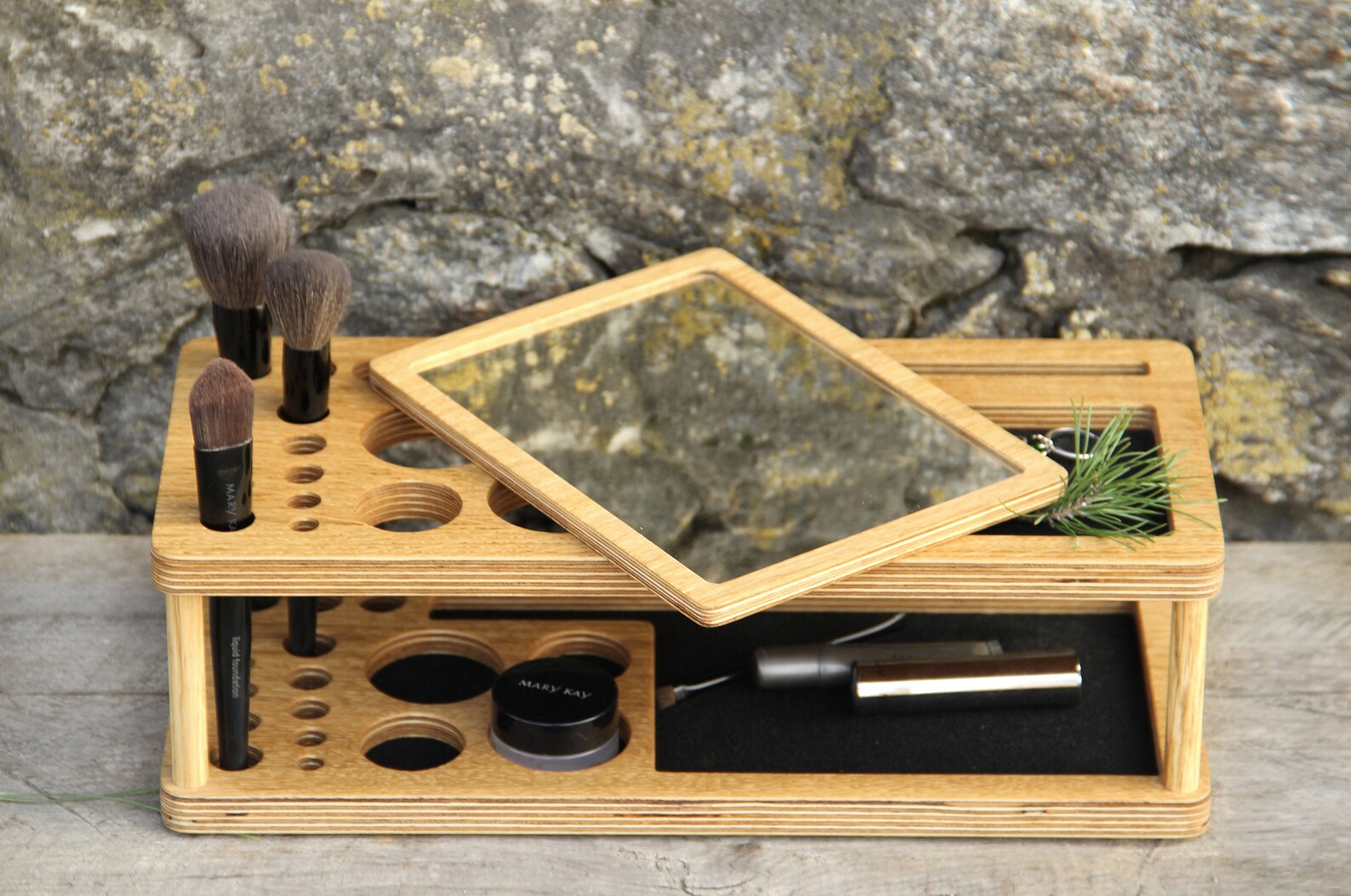 Makeup Vanity Desk Makeup Organizer Makeup Tray Make Up Etsy