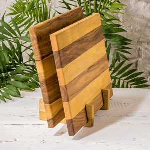 Cutting Board Stand Wooden Cutting Board Stand Personalized Cutting Boards Holder Custom Chopping Board Stand Solid Wooden Walnut Stand