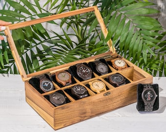 Watch Holder Wooden Watch Box Wood Watch Box Watch Case Birthday Gift Custom Watch Box Watch Storage Box Watch Boxes For Men Watch Stand Men