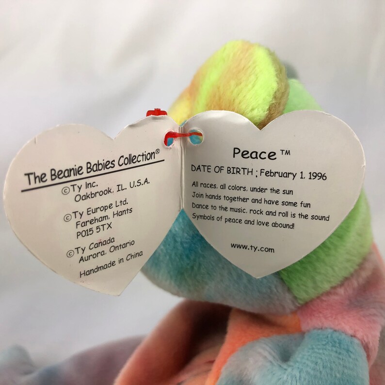 TY Extremely Rare Peace Beanie Baby Errors Original Etsy