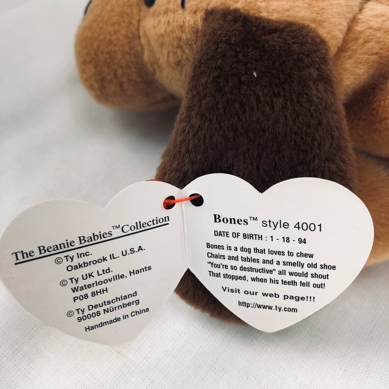 TY Extremely Rare Beanie Babies Bones Tag Errors Waterlooville Etsy