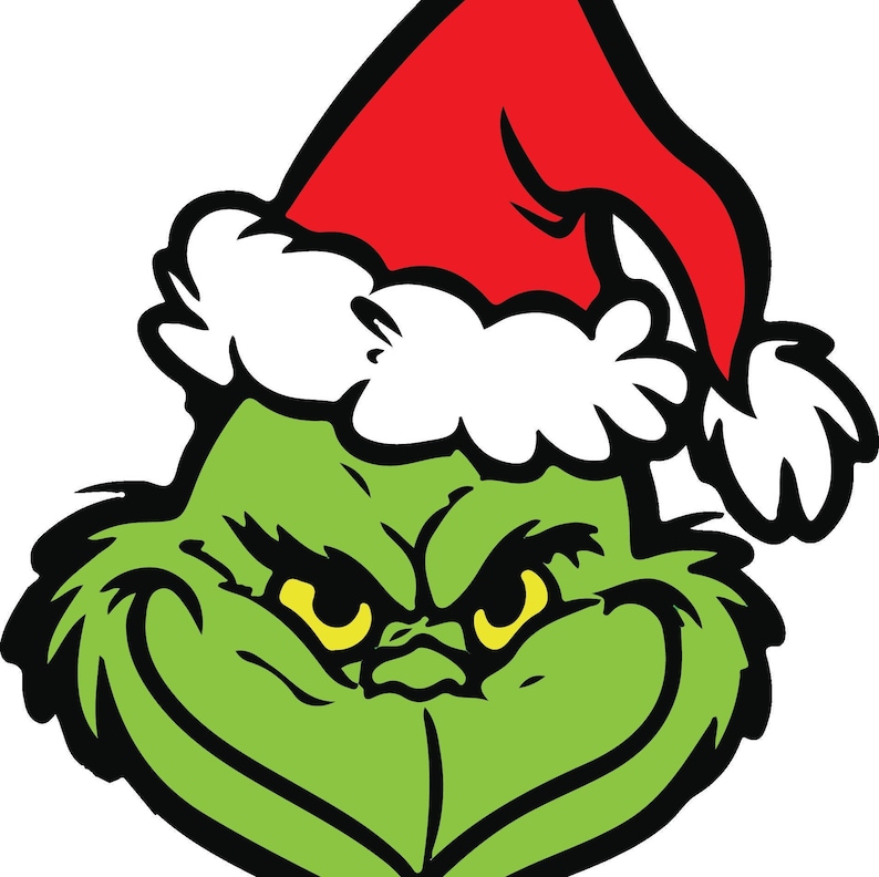 Grinch W/ Christmas Hat  Etsy