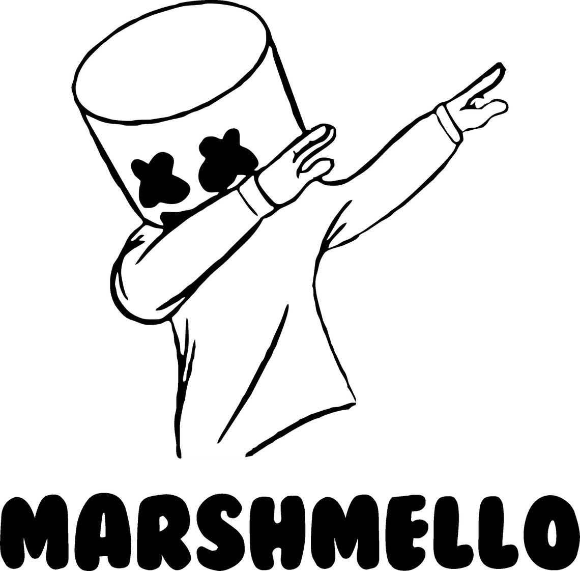 Dj Marshmello Dabbing Digital Image Etsy