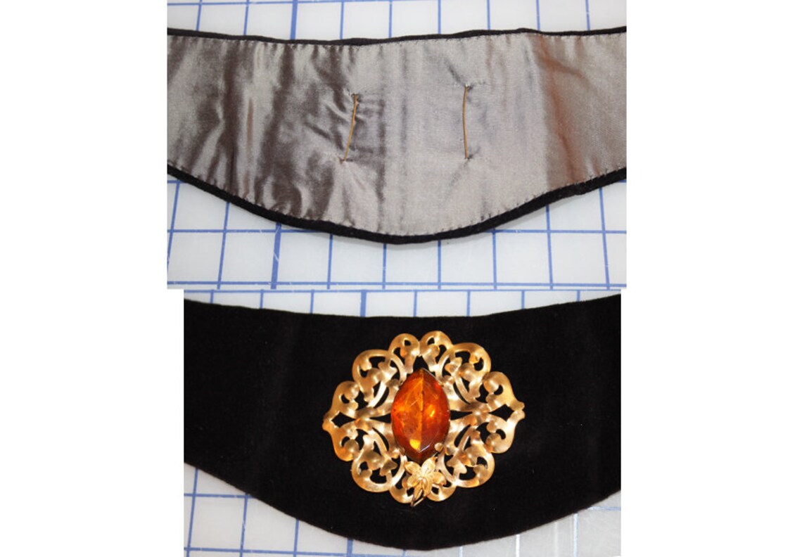 Sash Belt Historically Correct Edwardian real cotton velveteen Etsy