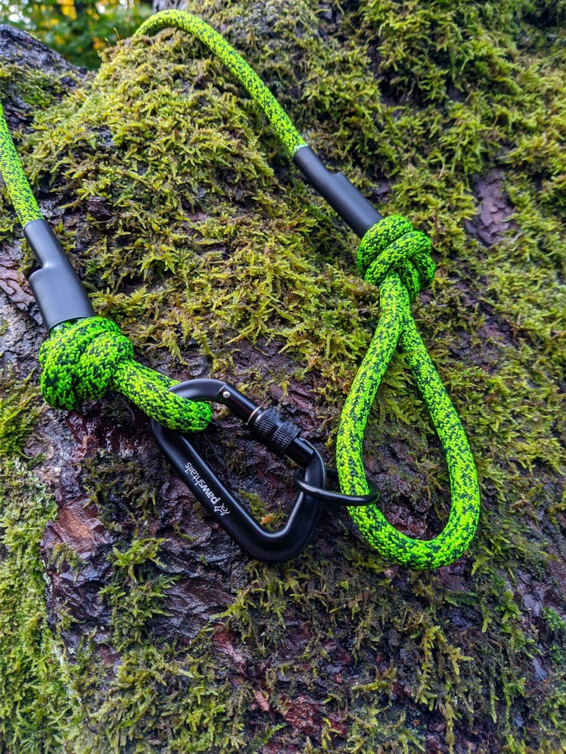 Green Jungle Pro Climbing Rope Lead with knots and Screw Lock | Etsy