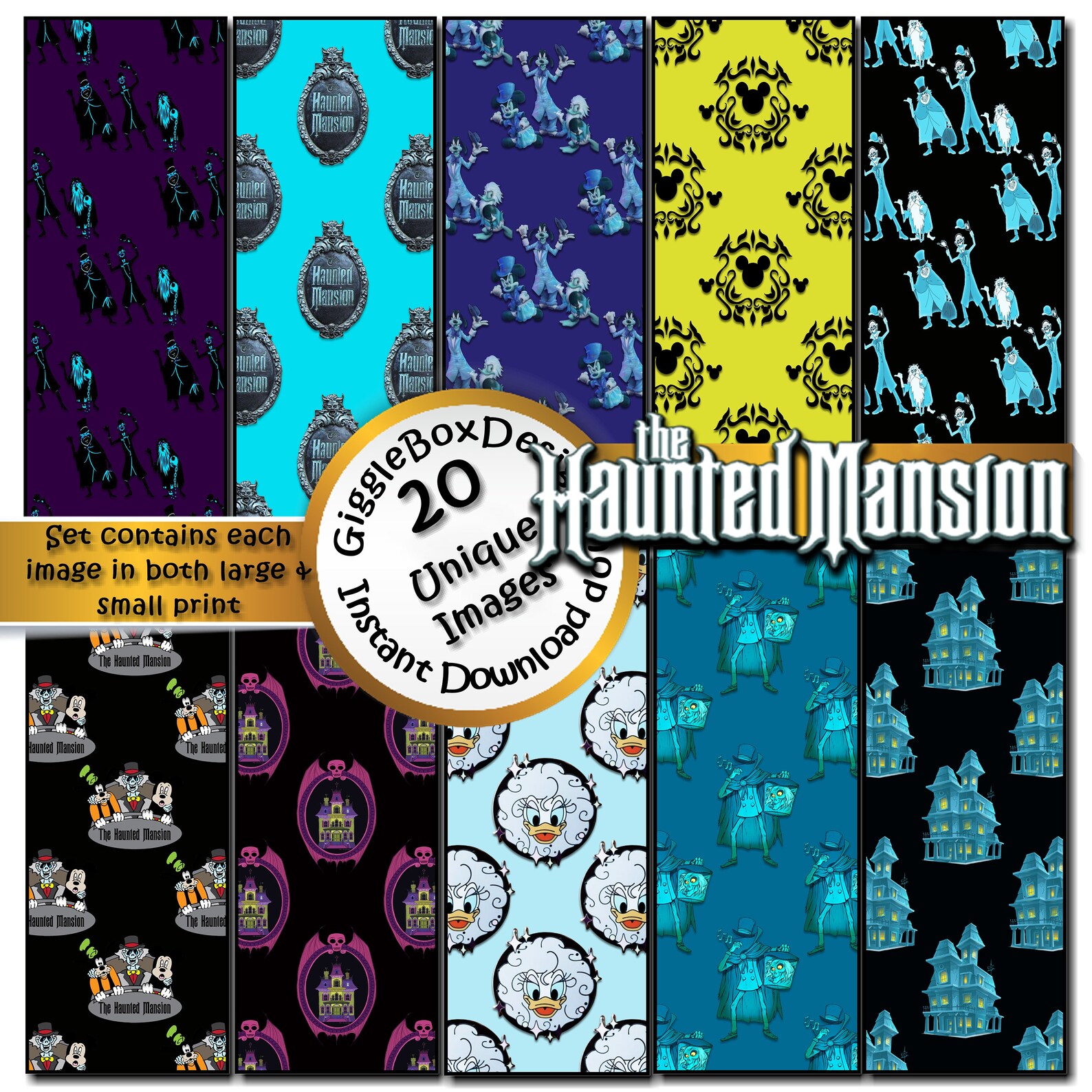 The Haunted Mansion Seamless Party Printable Stationary - Etsy